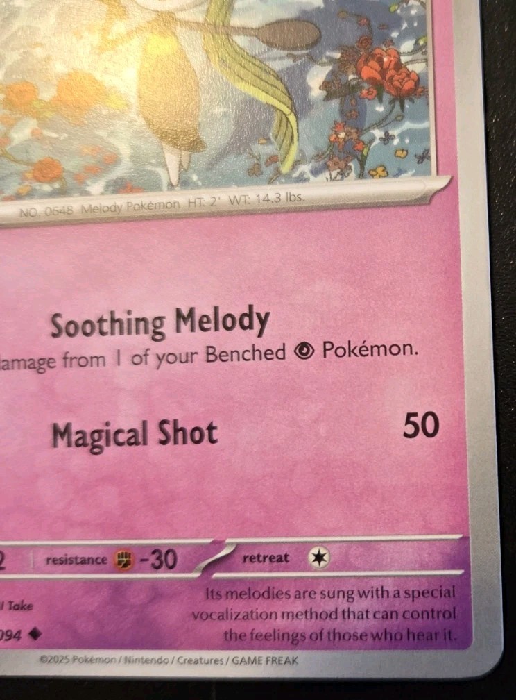 Meloetta 040/094 Uncommon Mega Evolution: Phantasmal Flames Pokemon TCG