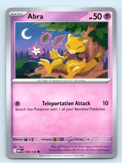 Abra 054/132 ~ Common English Near Mint