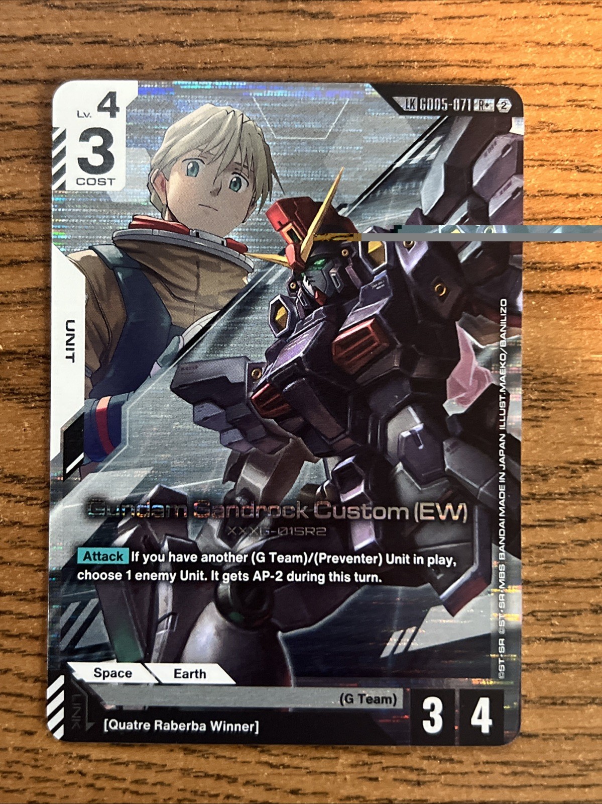 Gundam Card Game Freedom Ascension GD05-071 Gundam Sandrock Custom (EW) R+ Link