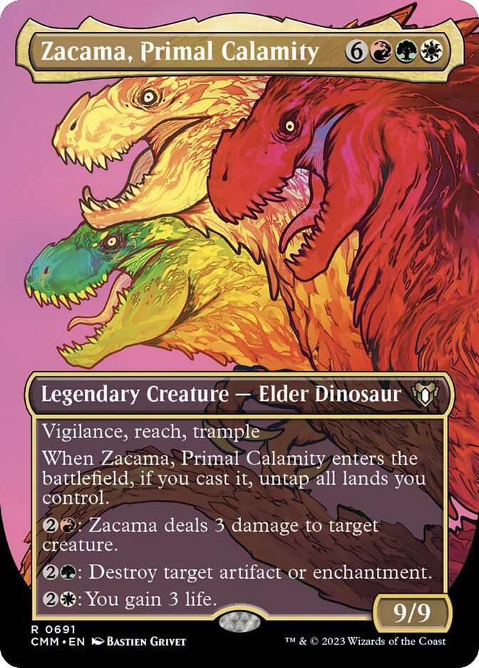 MTG Zacama, Primal Calamity Borderless – Commander Masters #691