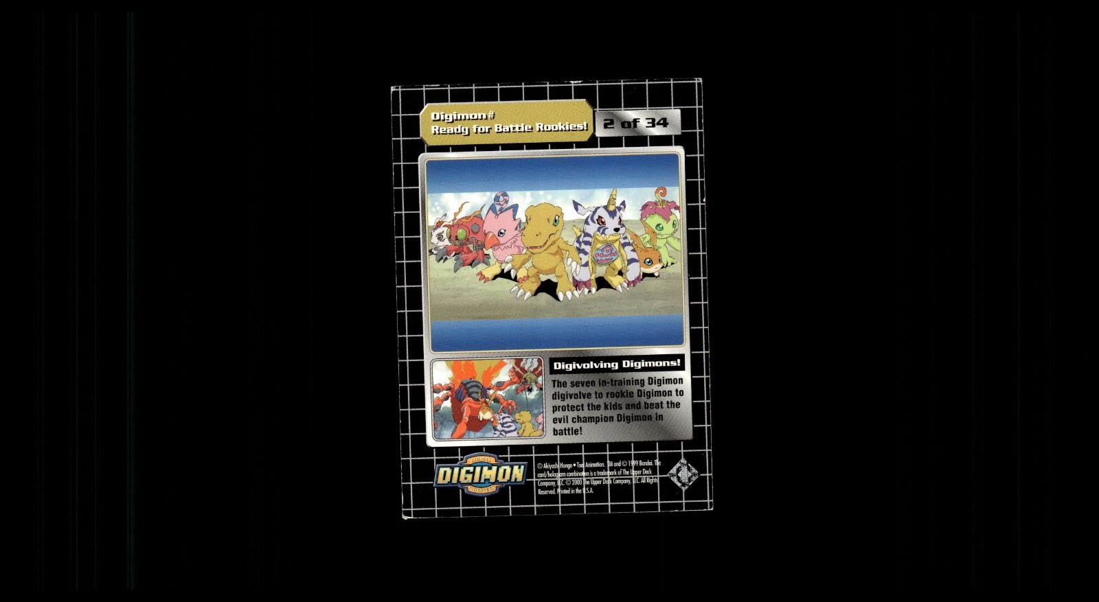 DIGIMON HOLO CARD bandai upper deck Rookie Digimons DP 400 2 of 34