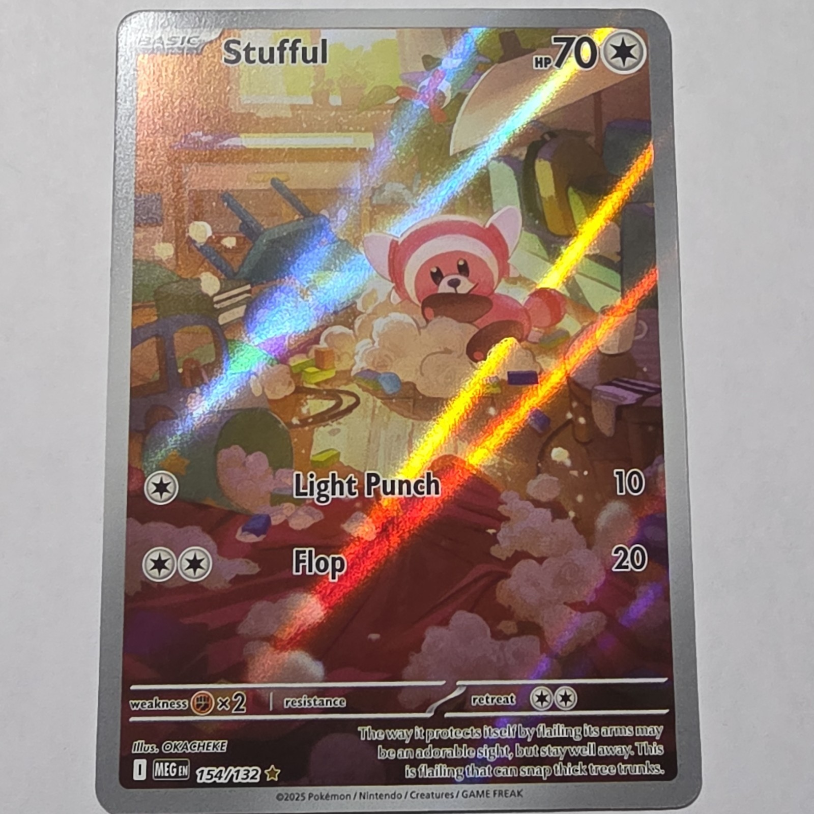 Pokemon Company Stufful 154/132 ME01 Mega Evolution IR Holo Eng
