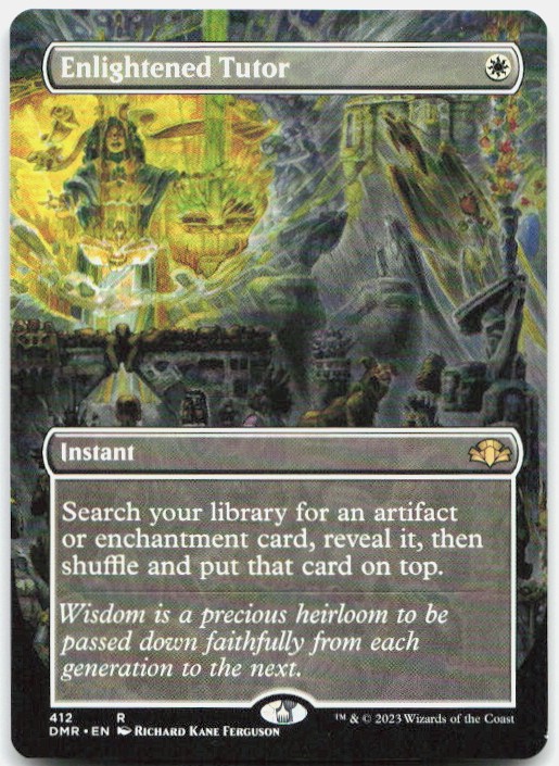 Enlightened Tutor (Borderless) NM R Dominaria Remastered 412