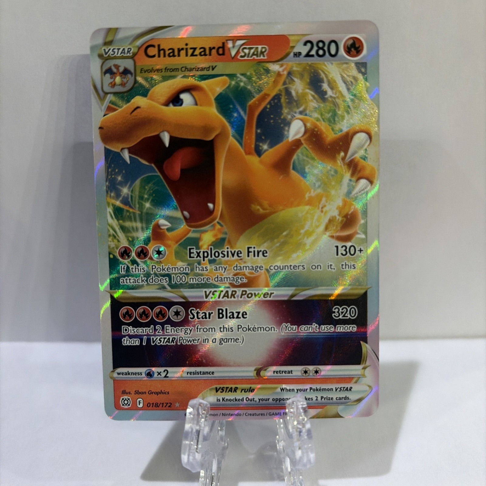 Pokémon Charizard Vstar Ultra Rare Pokemon Sword & Shield Brill Stars 18/172 NM