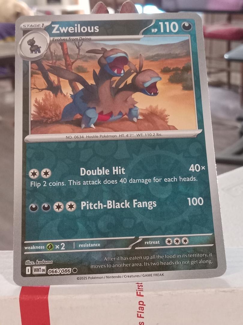 ZWEILOUS 066/086 SV: WHITE FLARE REVERSE HOLO POKEMON TCG NMT+