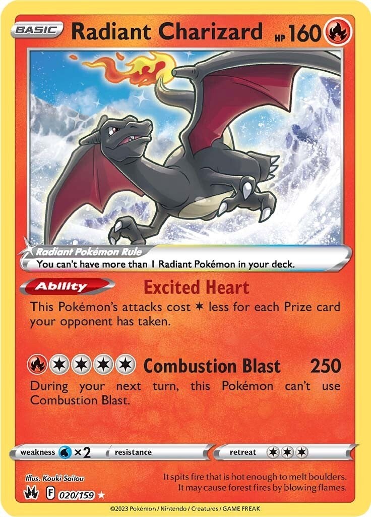 Radiant Charizard 020/159 SWSH: Crown Zenith NM
