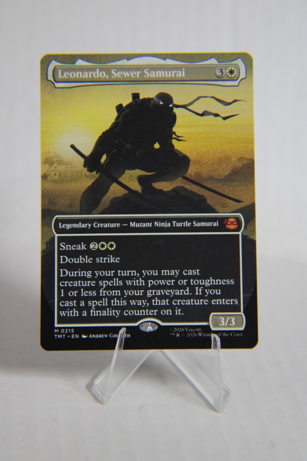 Leonardo, Sewer Samurai (Borderless) 215 TMNT NM1979