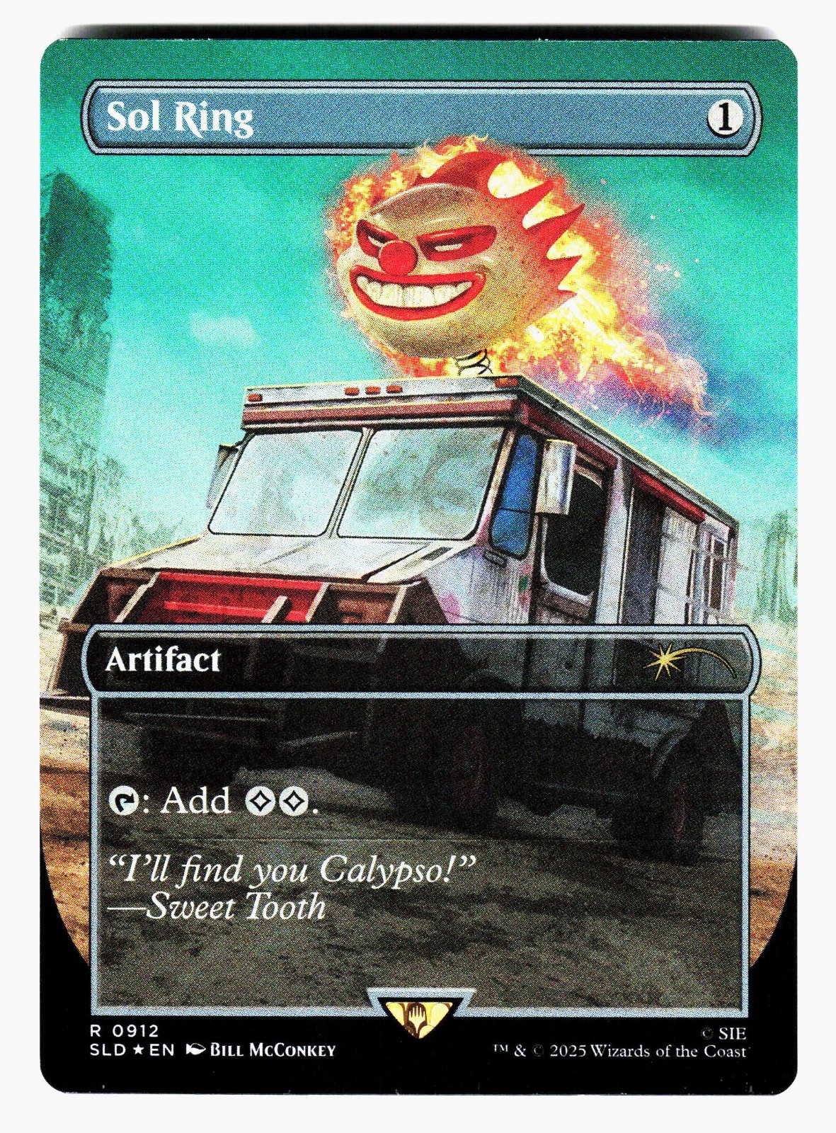 Sol Ring #0912 (Rainbow Foil) (NM) Secret Lair Promo x Twisted Metal SLD MTG