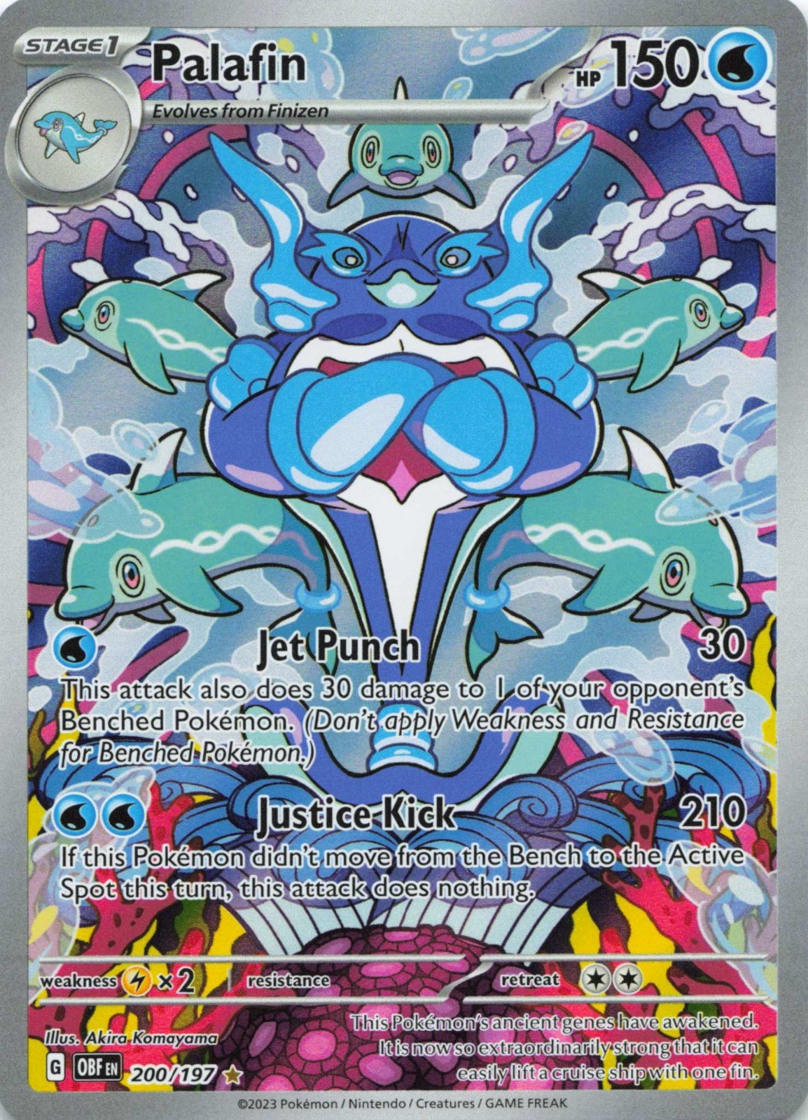 Palafin Holo Illustration Rare SV03: Obsidian Flames 200/197 NM