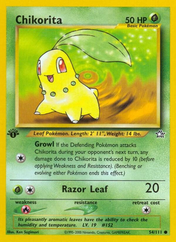 Chikorita (54) 1st Edition Common Neo Genesis 54/111 NM