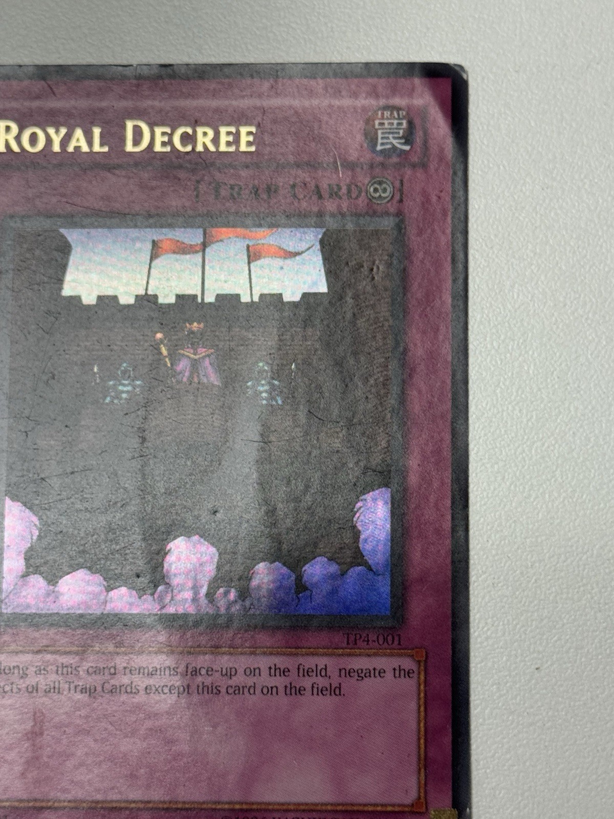 Royal Decree TP4-001 Tournament Pack 4 Unlimited Ultra Rare #4 Damaged