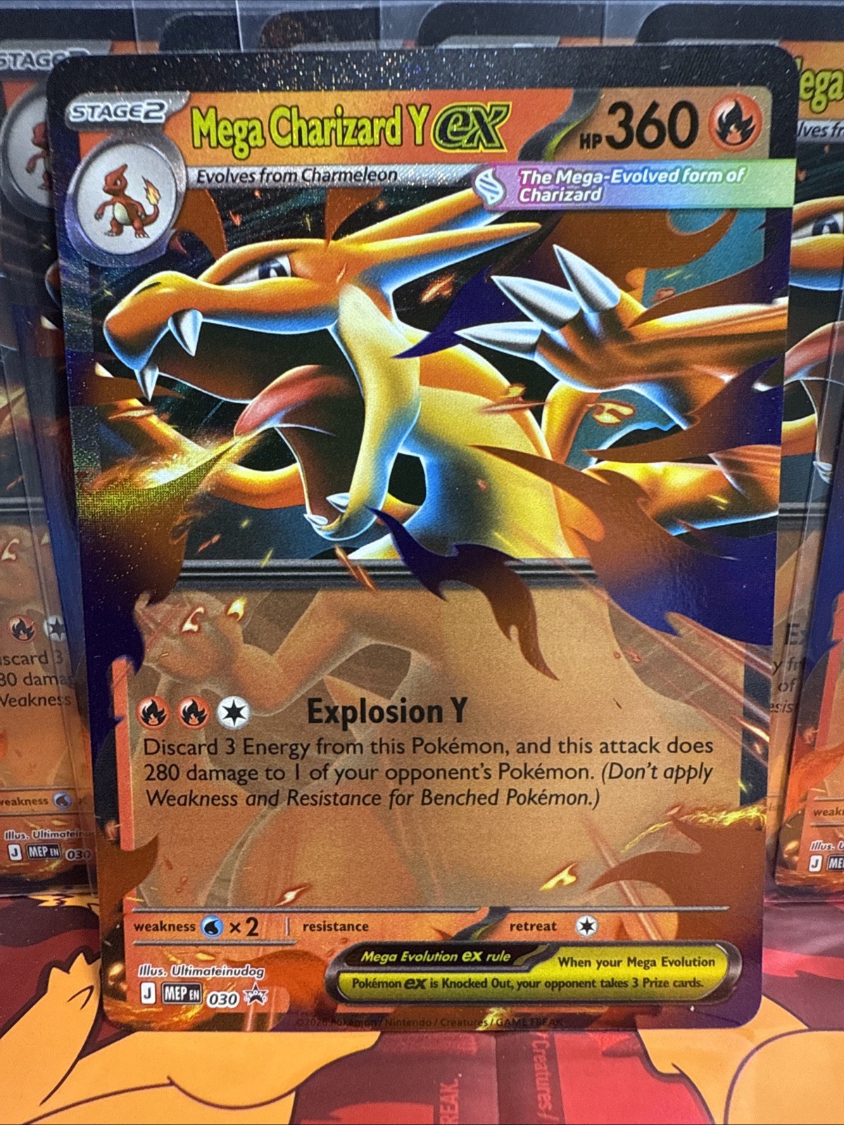 Mega Charizard Y ex 030 Me: Mega Evolution Promo Holo Nm