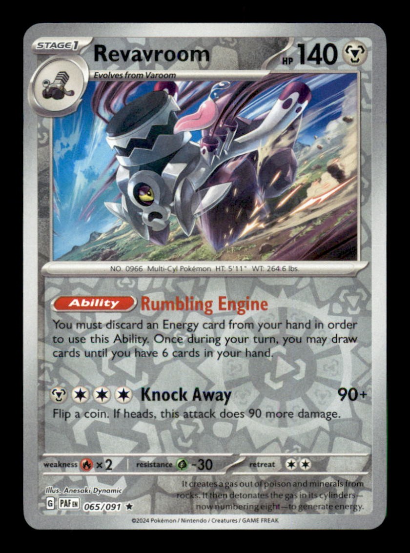 REVAVROOM 065/091 – REVERSE HOLO R – PALDEAN FATES – NM/M