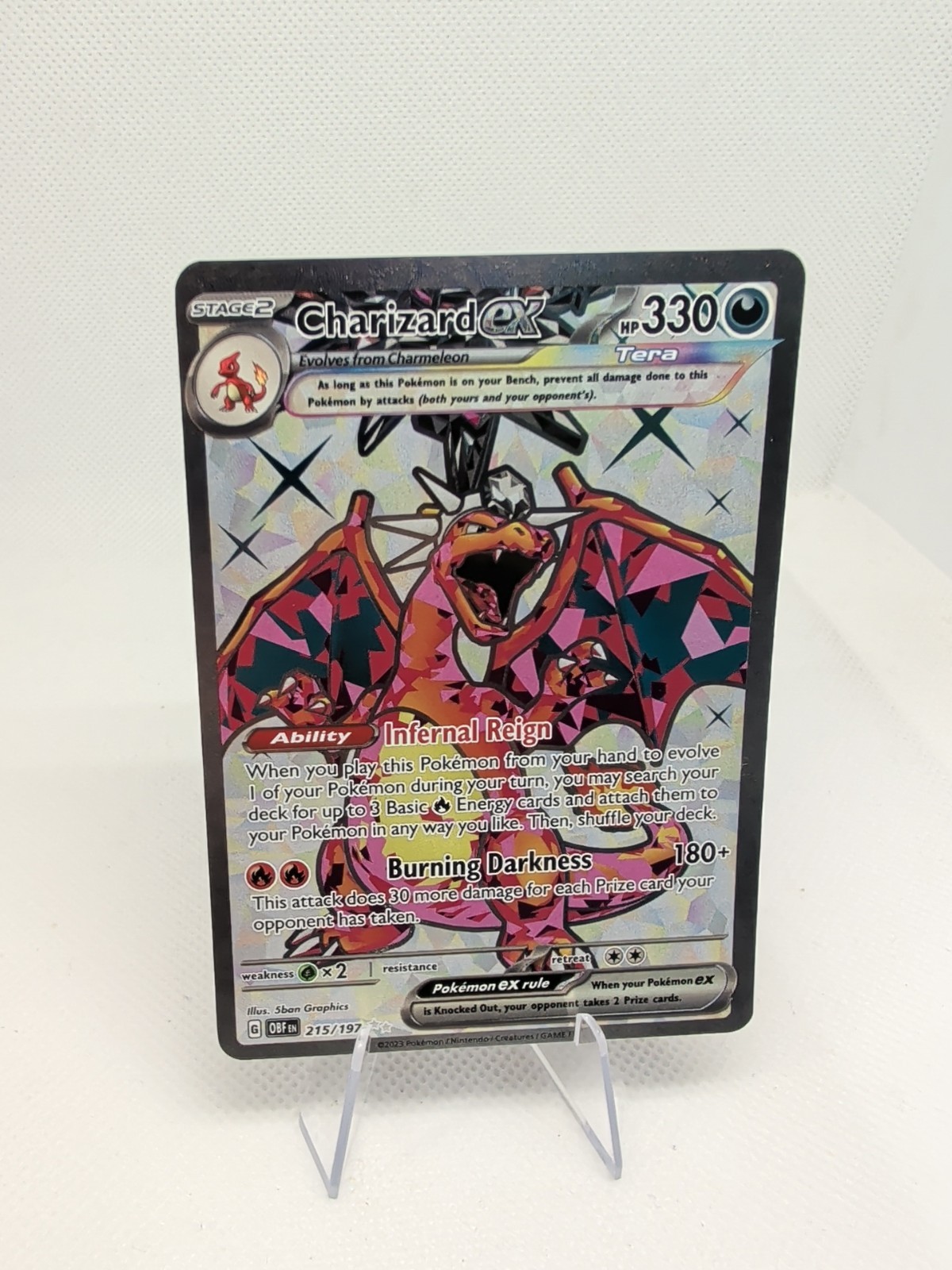 Pokémon TCG Charizard ex Sv03: Obsidian Flames 215/197 Holo Ultra Rare