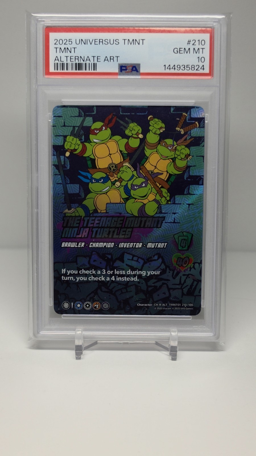 Super Rare PSA 10 TMNT 210 Universus Alternative Art Ninja Turtles TCG