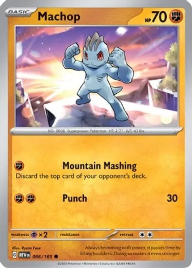 Machop – 066/165 – Common – Reverse Holo – Near Mint – Scarlet & Violet – 151