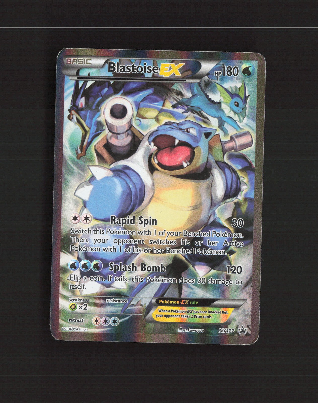 Blastoise EX XY122 XY Promos Full Art Black Star Promo Holo Pokemon Card DMG
