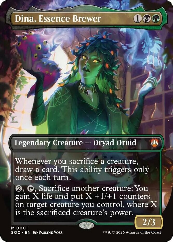 MTG Dina, Essence Brewer – Foil – Borderless, NM-Mint, English Commander: Secret