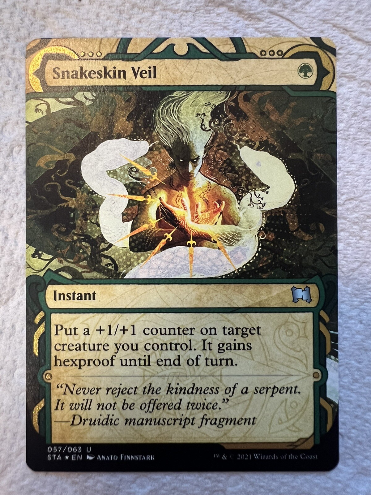 Snakeskin Veil (Foil Etched Extended Art) – MTG Strixhaven Mystical Archive – NM