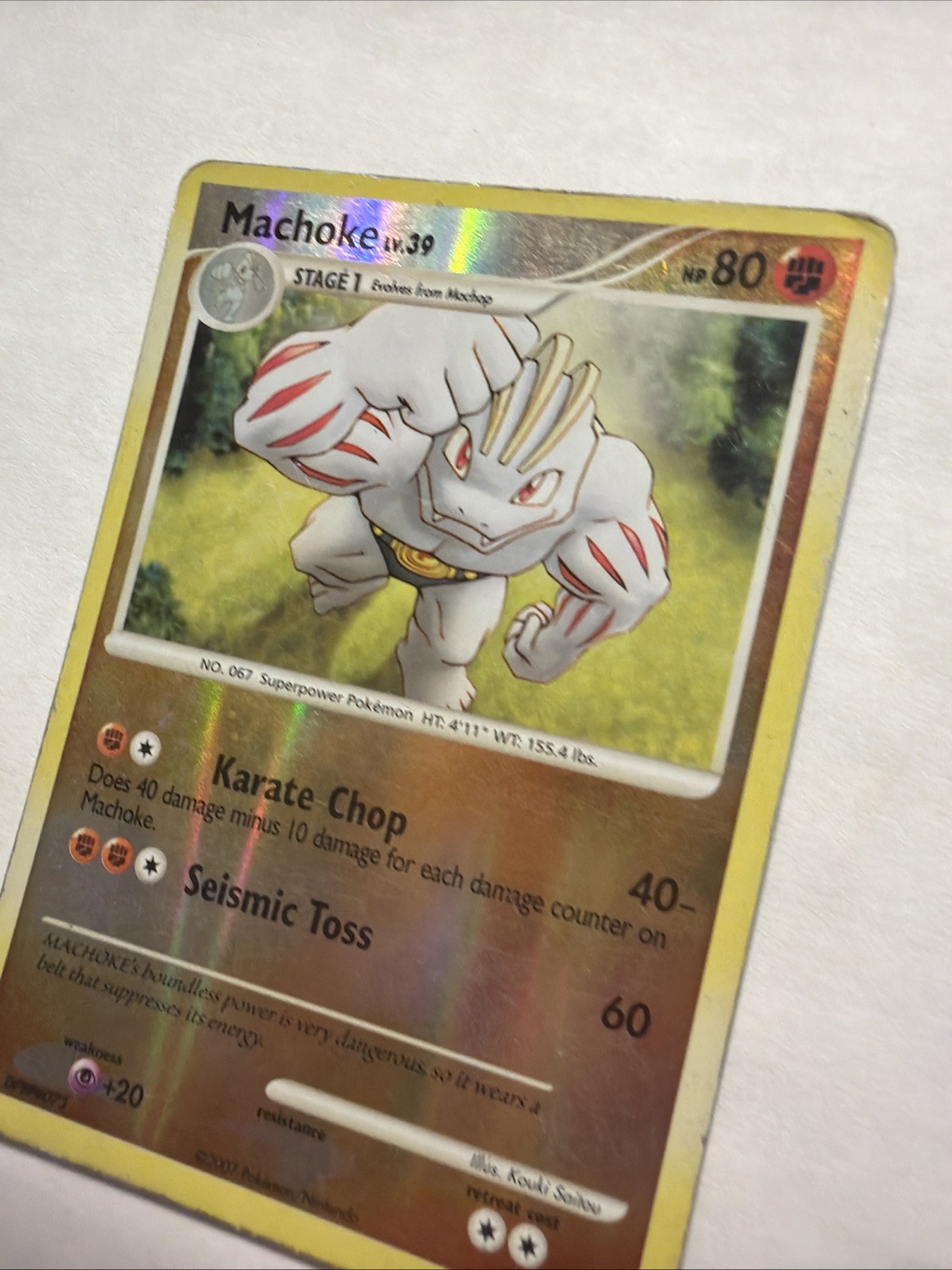 Machoke 53/130 Diamond and Pearl Reverse Holo