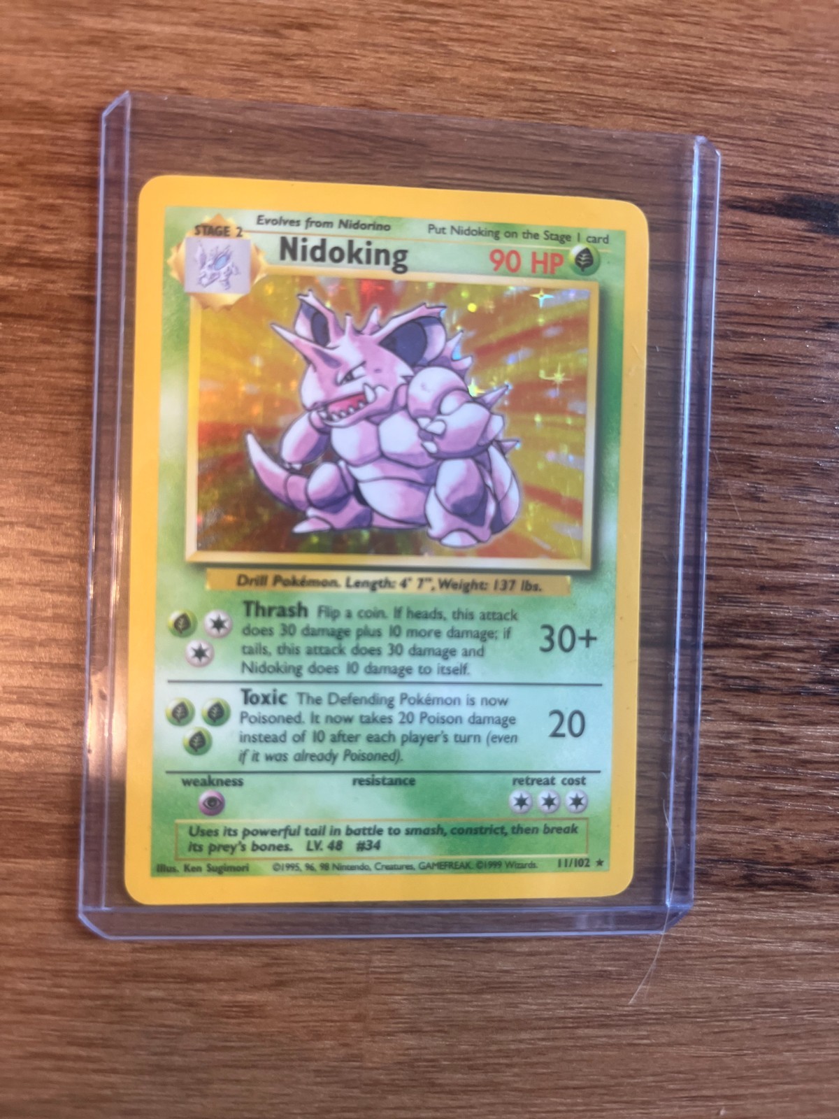 Nidoking 11/102 Base Set Rare Holo