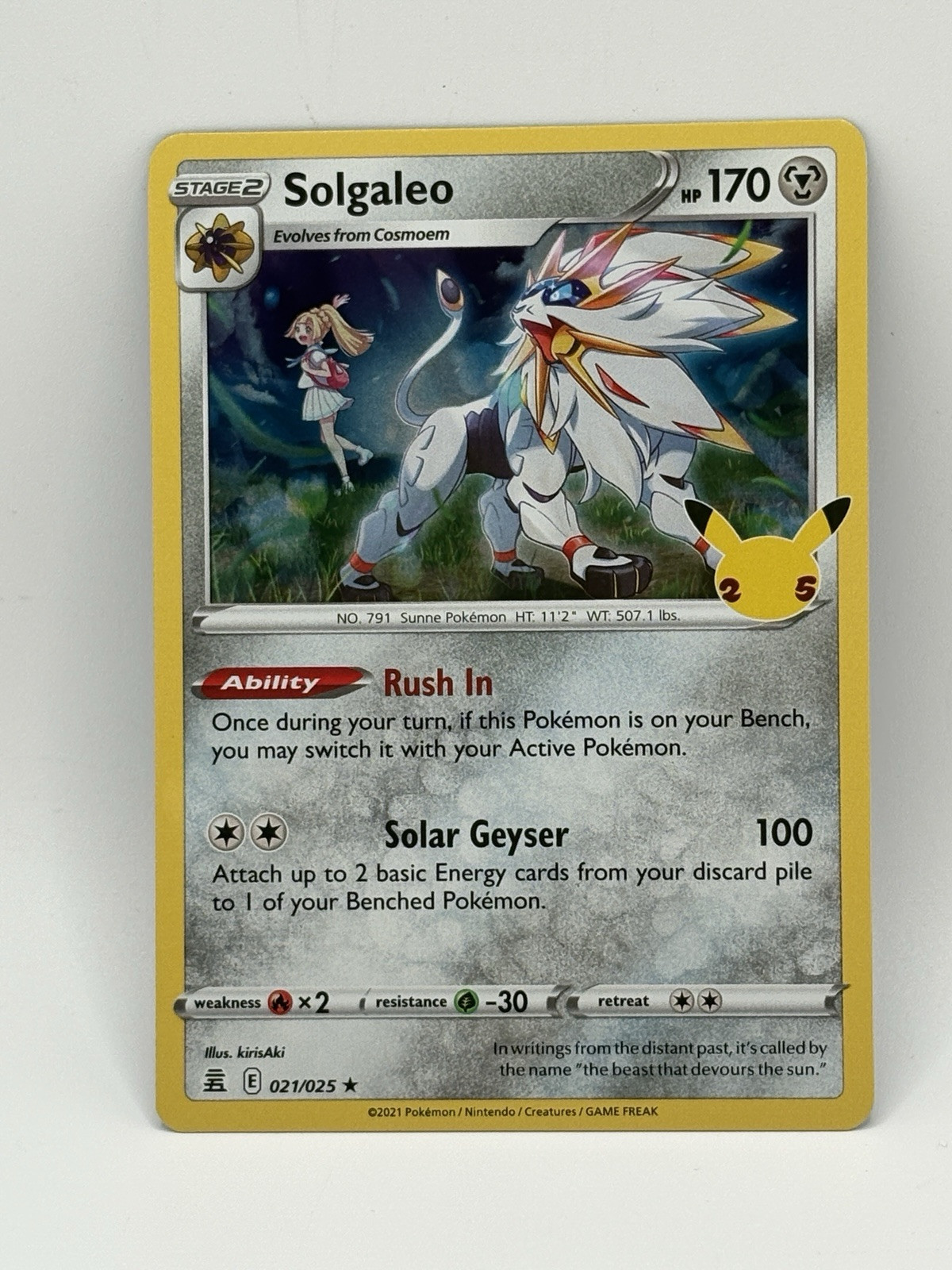 Solgaleo 021/025 Celebrations Holo