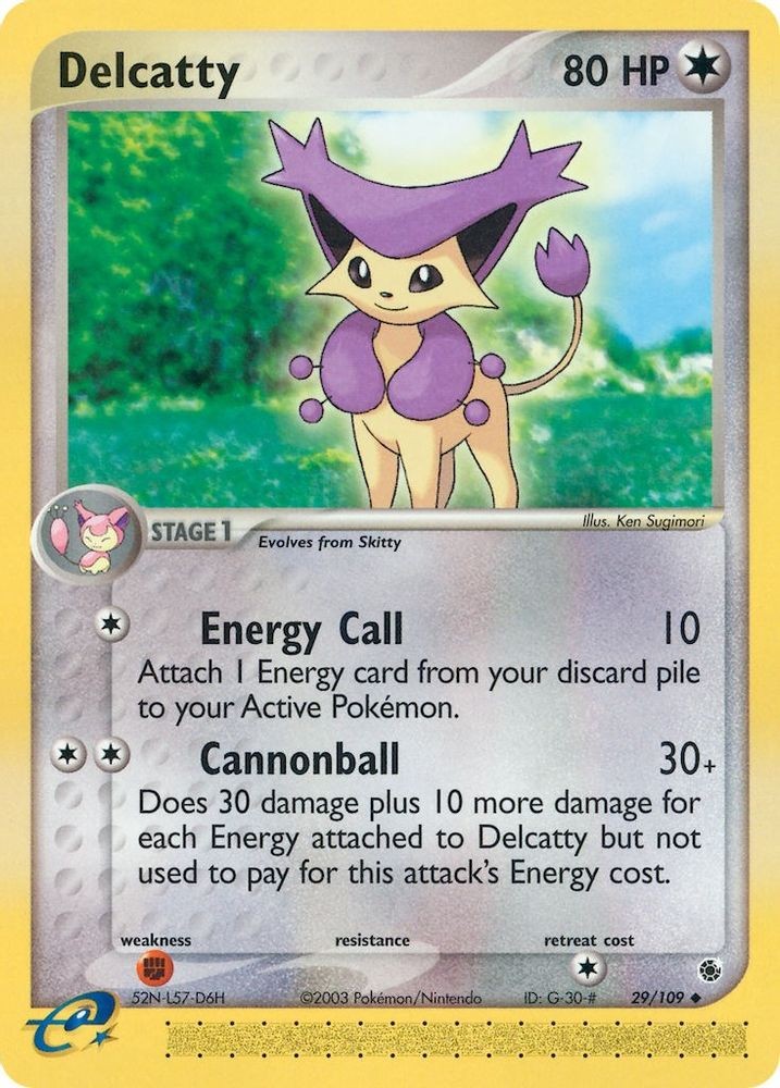 2003 Pokemon: RS – Delcatty 29 109 (#29/109, Uncommon, Moderately Played)