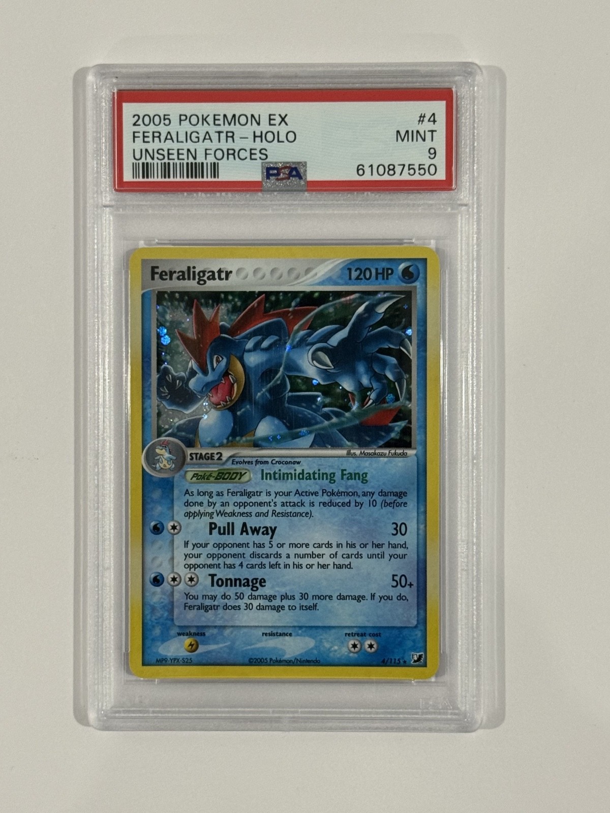 2005 Pokemon Feraligatr Unseen Forces Holo #4 PSA 9