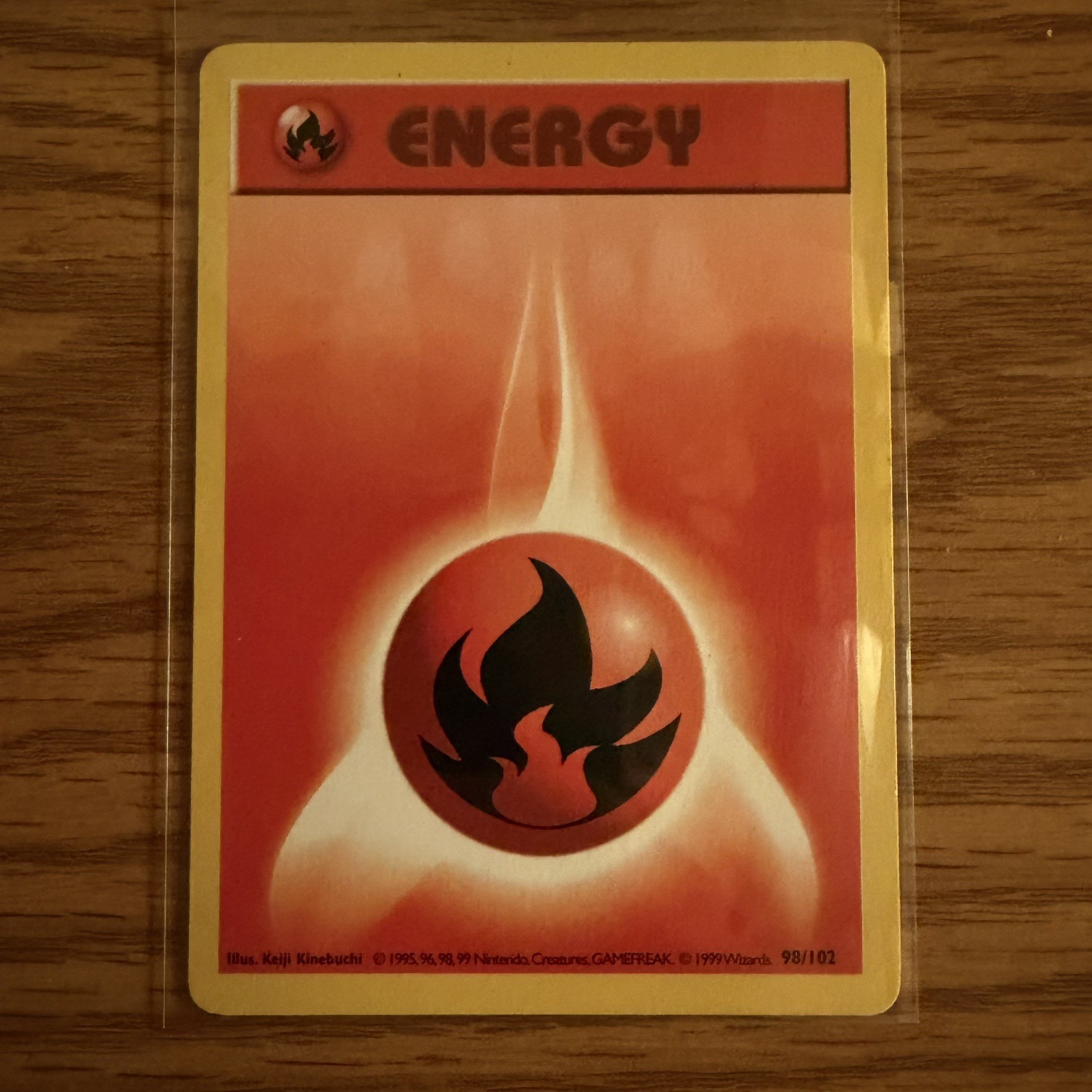 Fire Energy 98/102 Shadowless Base Set – Pokemon TCG Card MP-