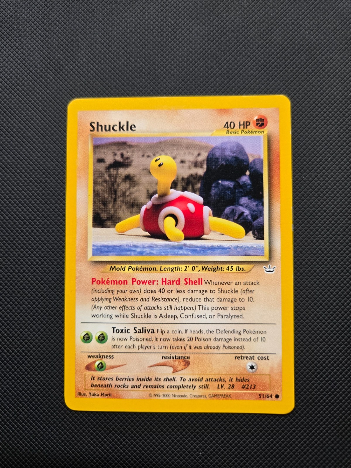 2001 POKEMON NEO REVELATION #51/64 SHUCKLE YUKA MORII ILLUSTRATOR
