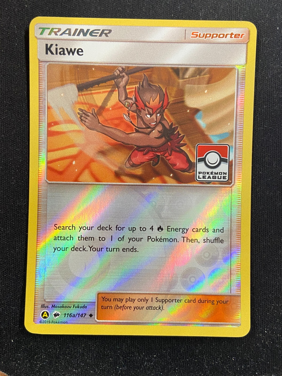 Kiawe – 116a/147 Pokemon League Stamped Promo (Pokemon) Reverse Holo