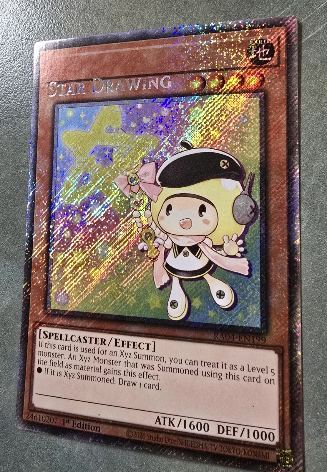 Star Drawing MISPRINT! (Platinum Secret Rare) RA04-EN199 1st Edition-NM 🔥