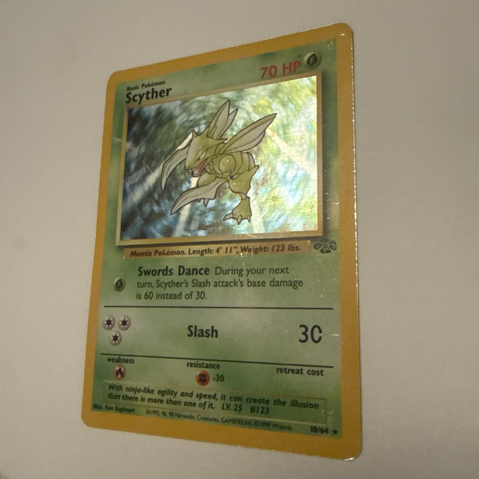 Scyther 017/130 Base Set holo rare