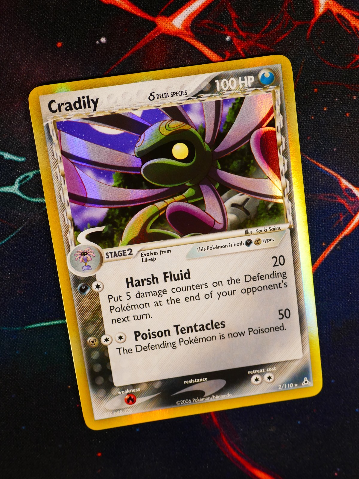 MP Pokemon CRADILY δ Card EX HOLON PHANTOMS Set #2/110 Delta Species Holo Rare#3