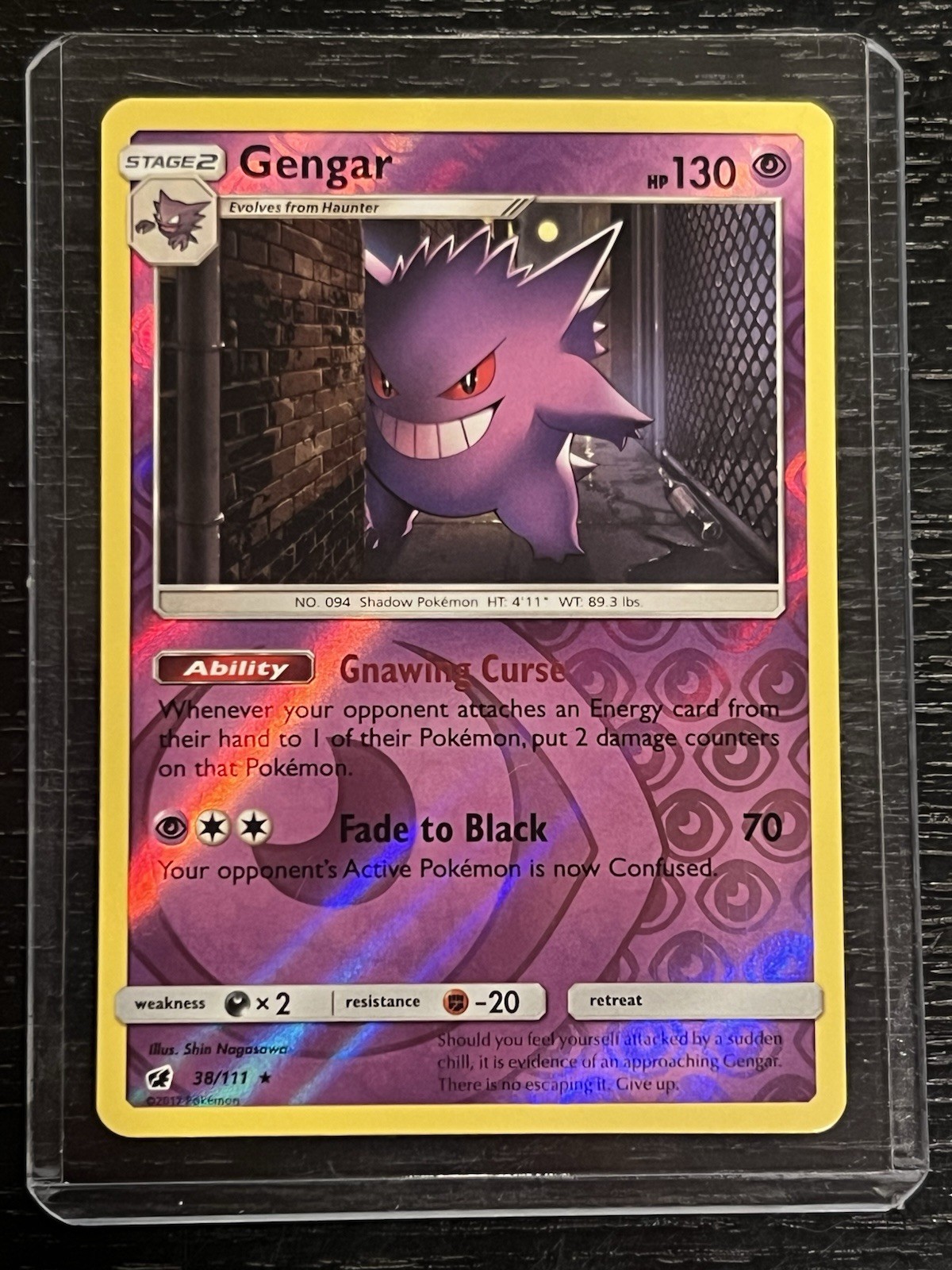 Pokemon Gengar 38/111 Reverse Holo Rare Crimson Invasion LP