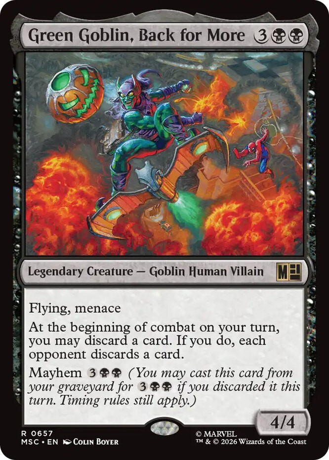 x1 Green Goblin, Back for More R MTG Commander: Marvel Super Heroes M/NM, Englis