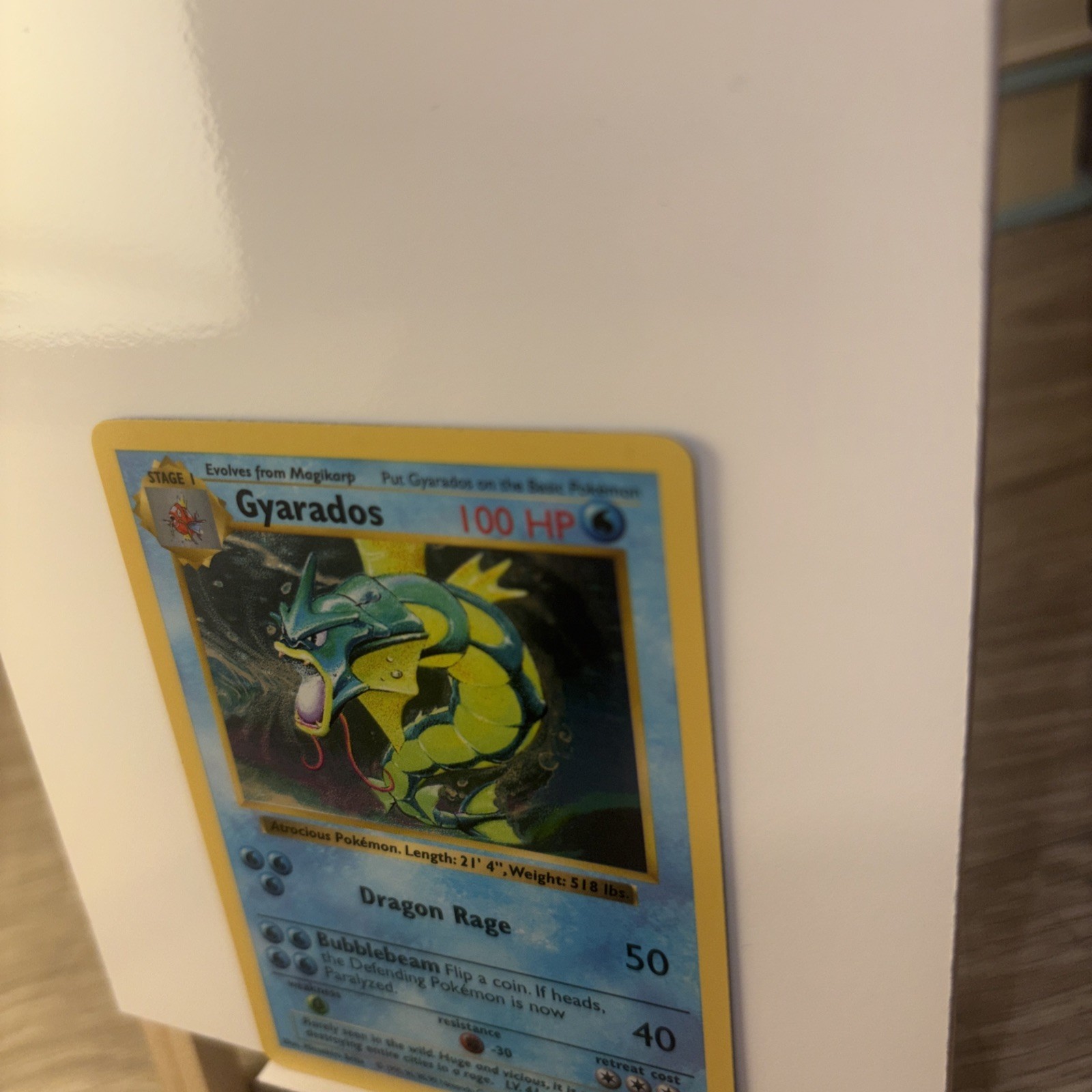 Gyarados SHADOWLESS Base Set Holo Rare Card 6/102 LP Vintage Pokémon TCG