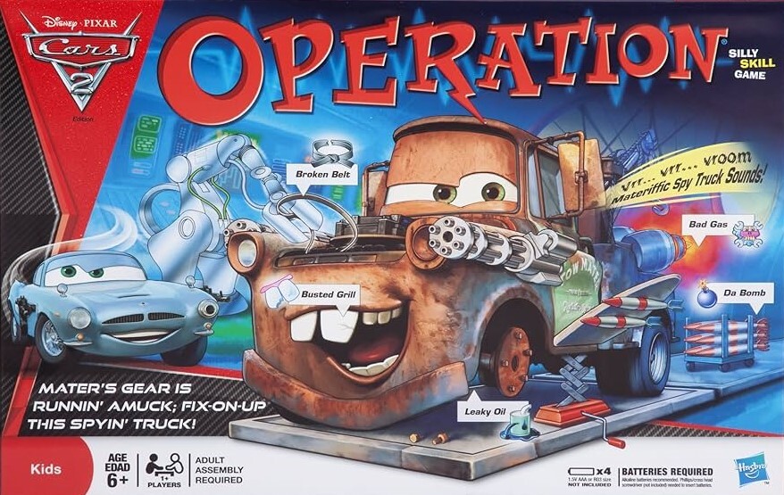 2011 Cars 2 Operation Game Single Replacement Parts You Pick Cards Pieces