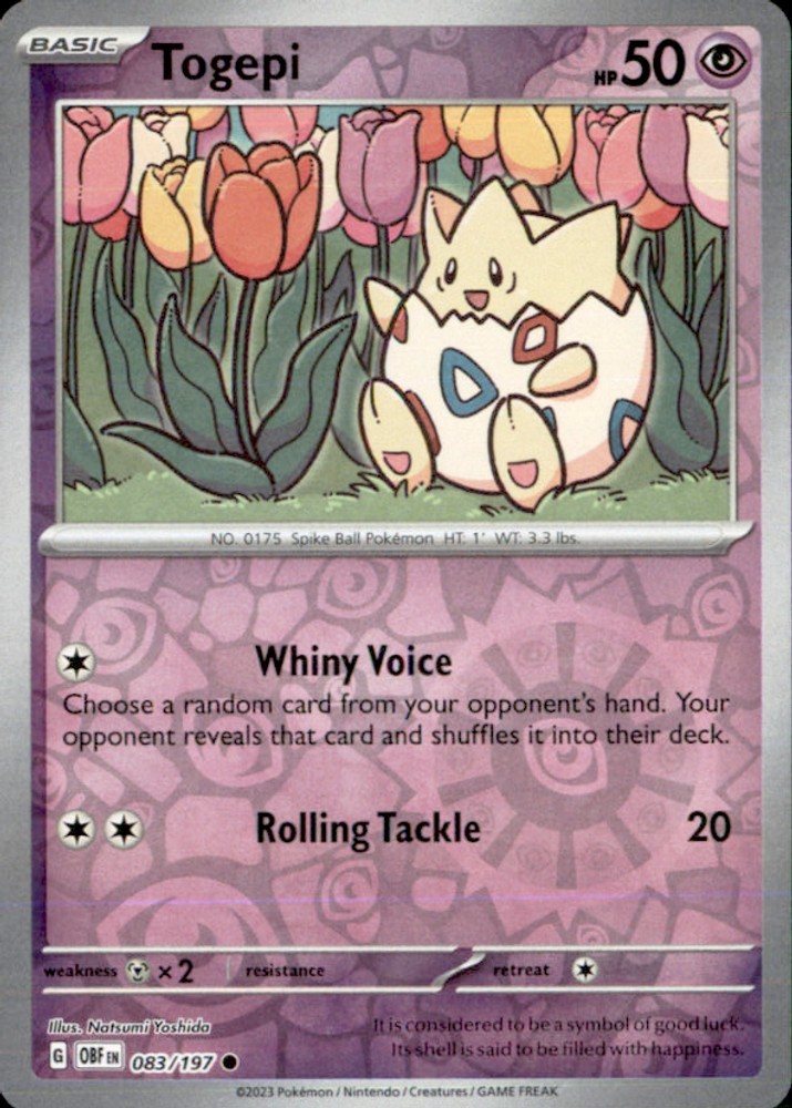 Pokemon | OBF | Togepi | 083/197 | Common Reverse Holofoil