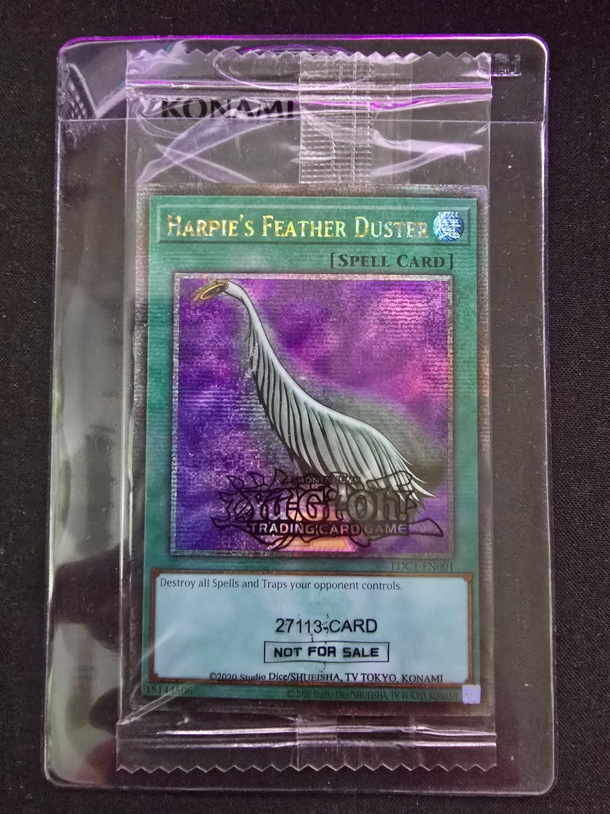 Harpie’s Feather Duster (Alt Art) EDC1-EN001 Early Days Collection Sealed