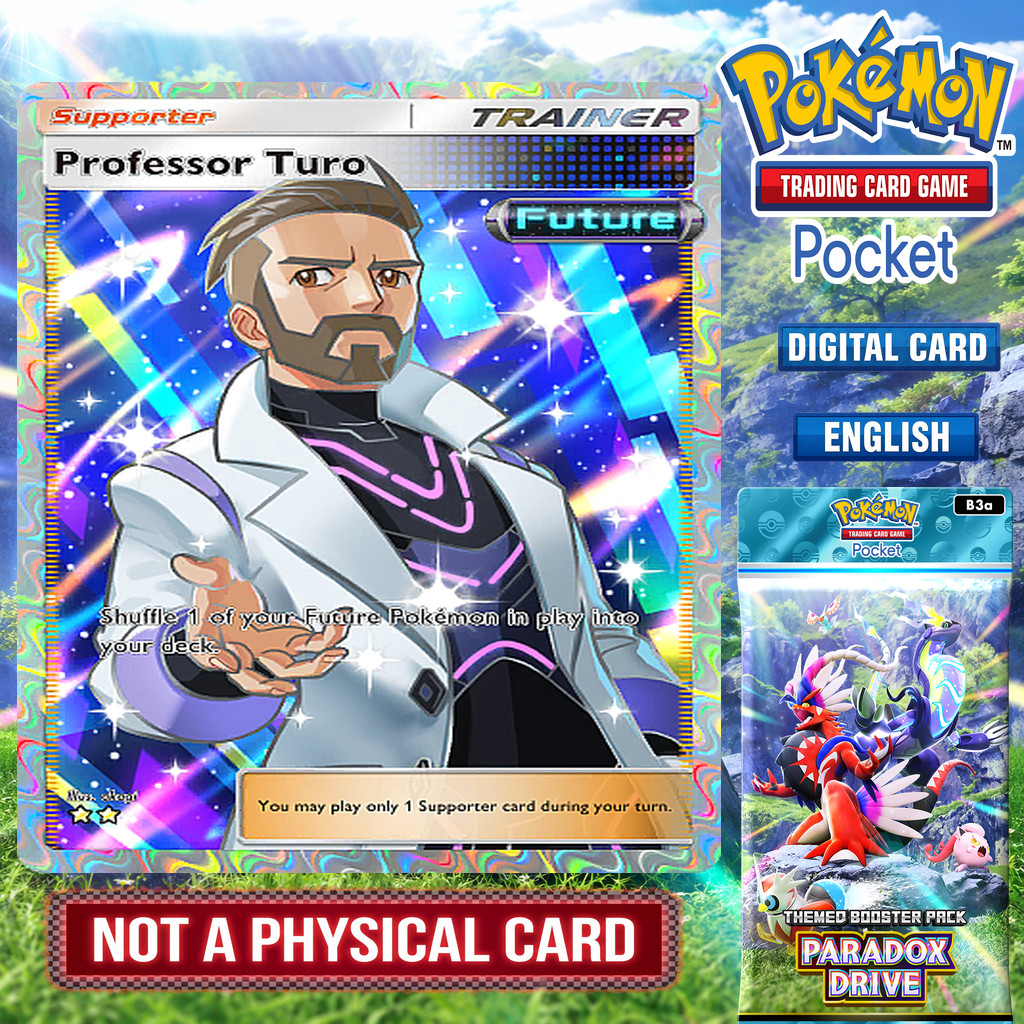 Pokemon TCG Pocket – Professor Turo TRAINER Card from PARADOX DRIVE