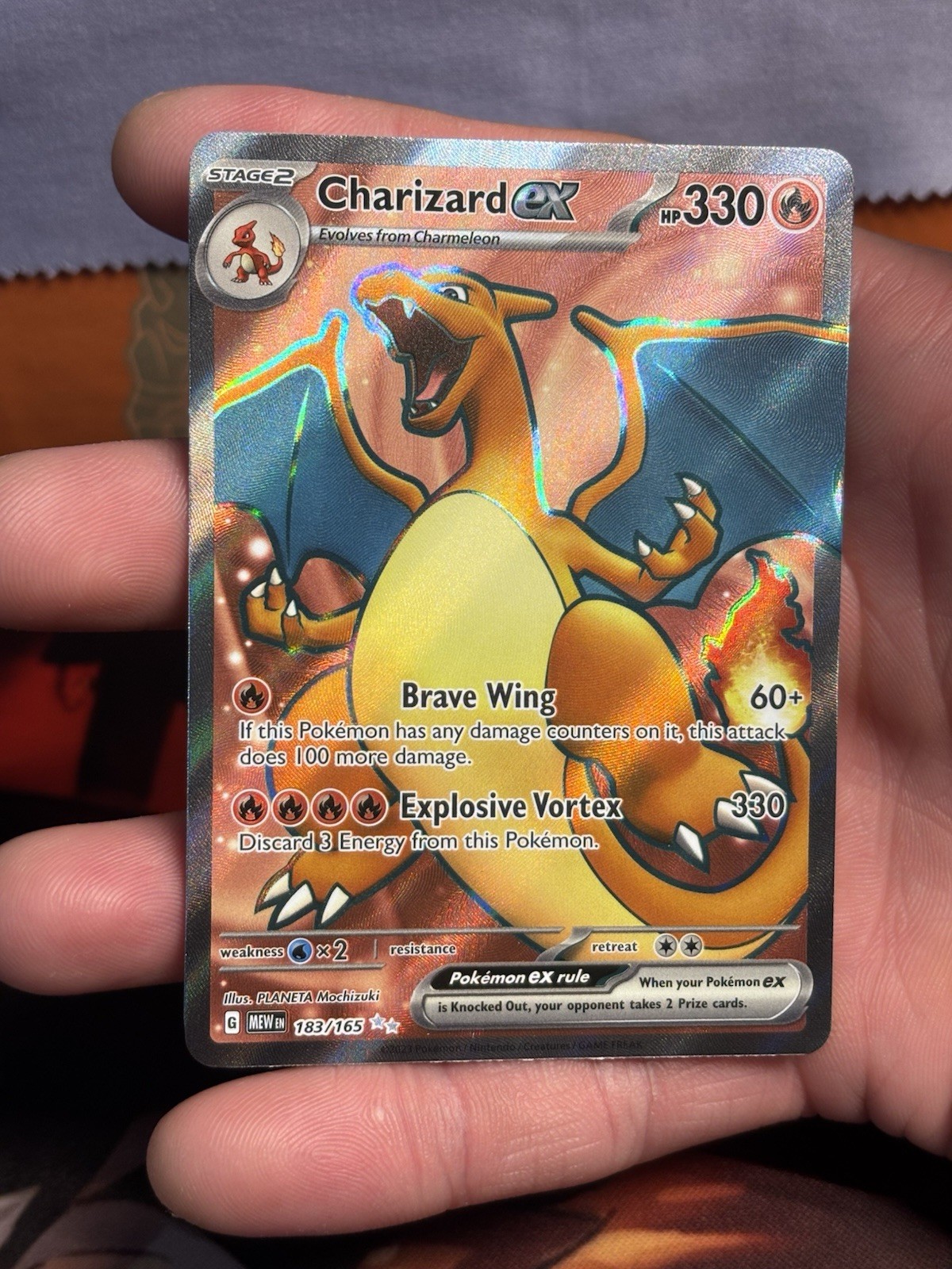 Charizard ex 183/165 Scarlet Violet 151 Full Art Holo Pokemon TCG NM