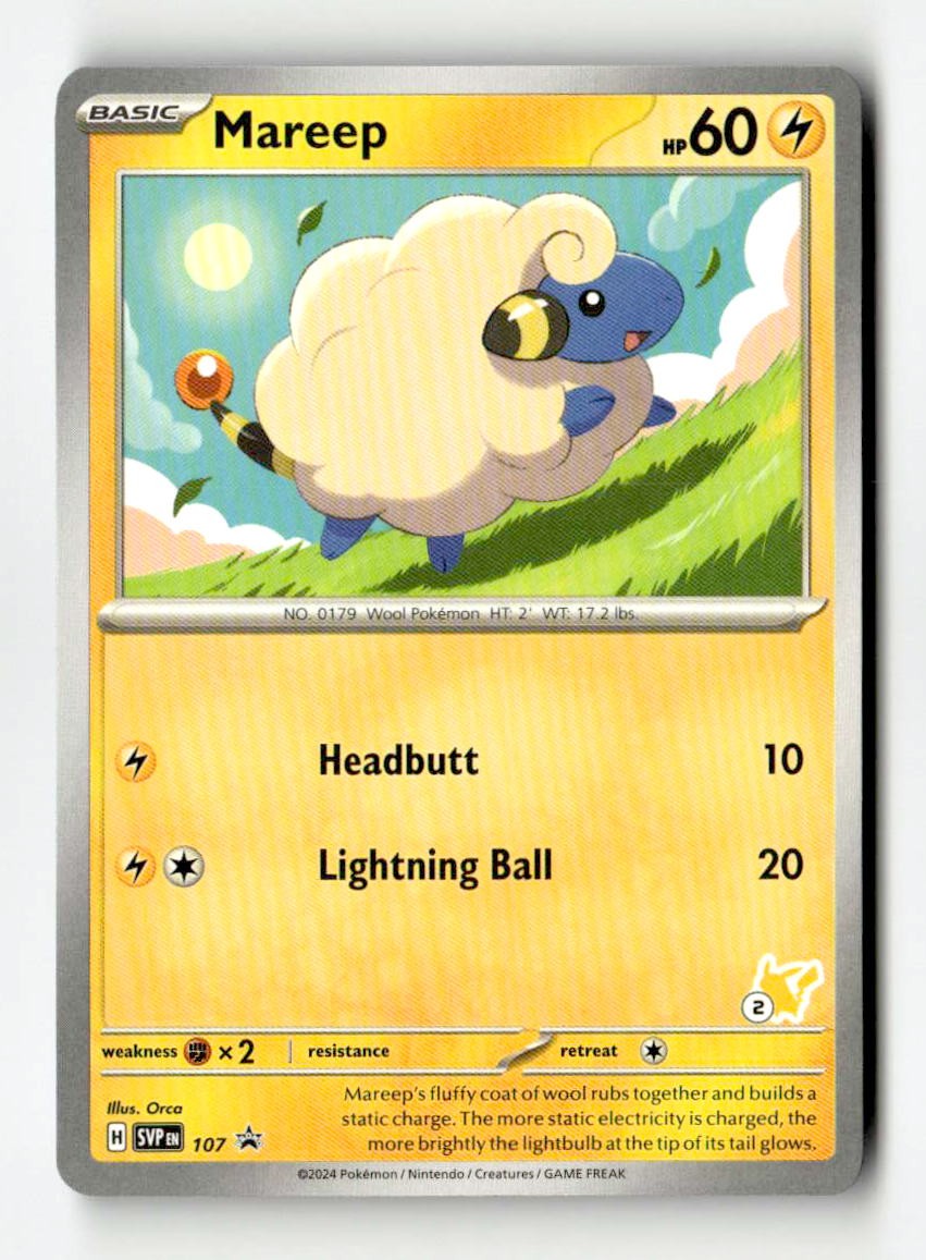 Mareep – Pikachu 41 107 Battle Academy 2024 Promo NM