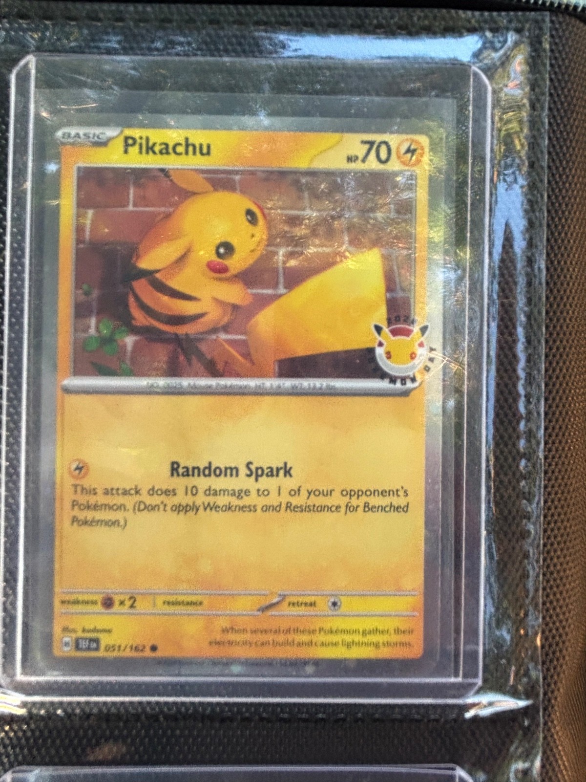 Pikachu 051 /162 Stamped 2026 Pokemon Day 30th Anniversary Promo NM