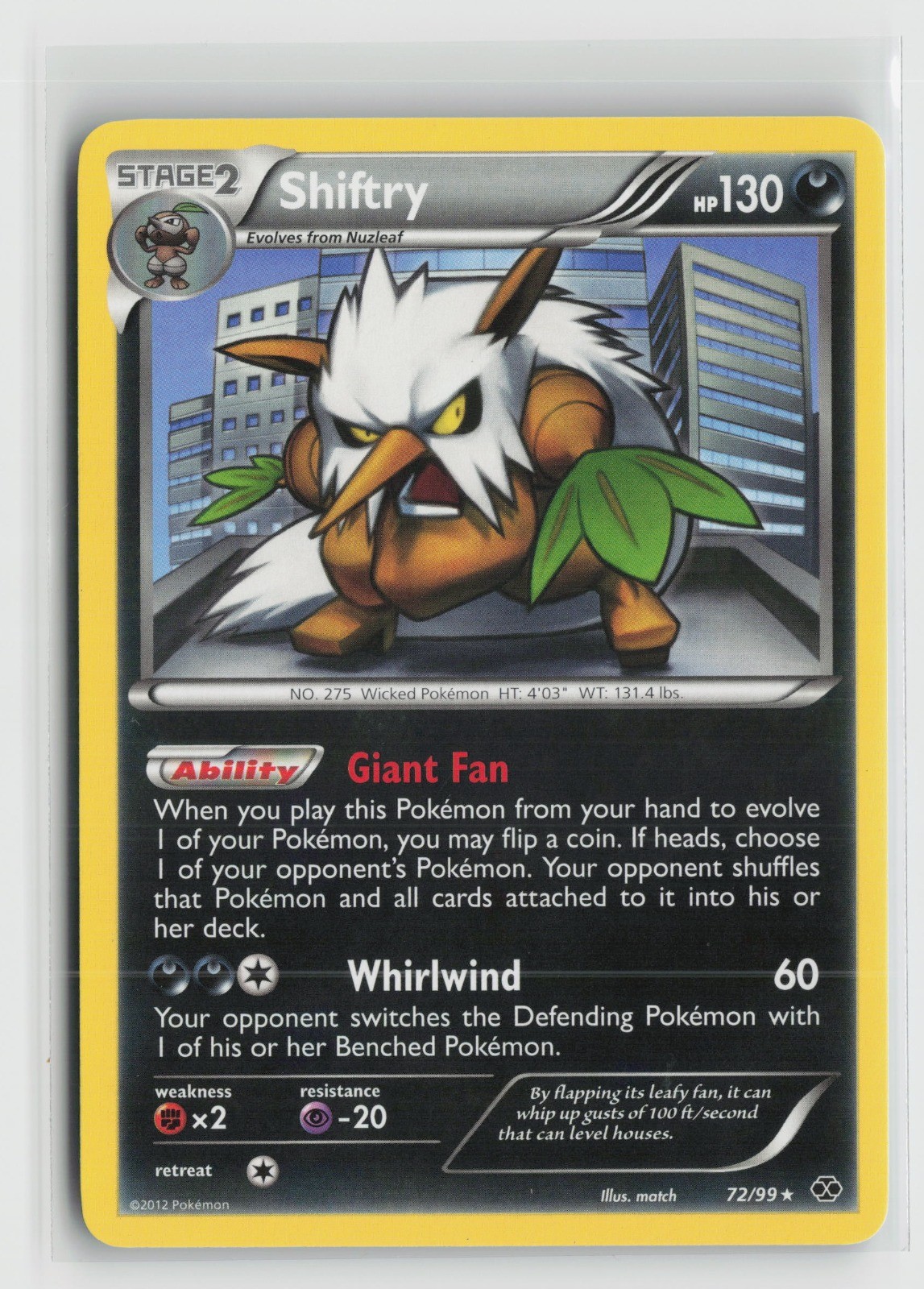 Shiftry Rare Next Destinies 72/99 NM