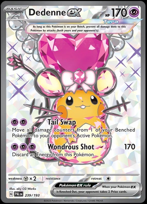 2023 Pokémon Paldea Evolved Dedenne EX 239/193 Ultra Rare Holo NM