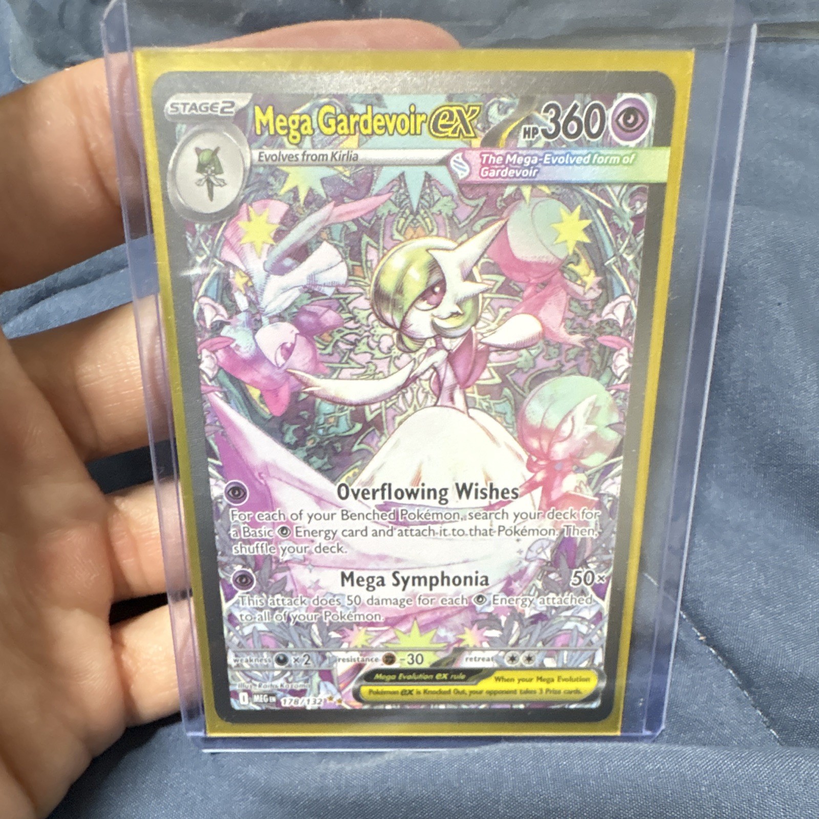 Pokemon Mega Gardevoir EX Holo Full Art 112/108 Evolutions Ultra Rare English