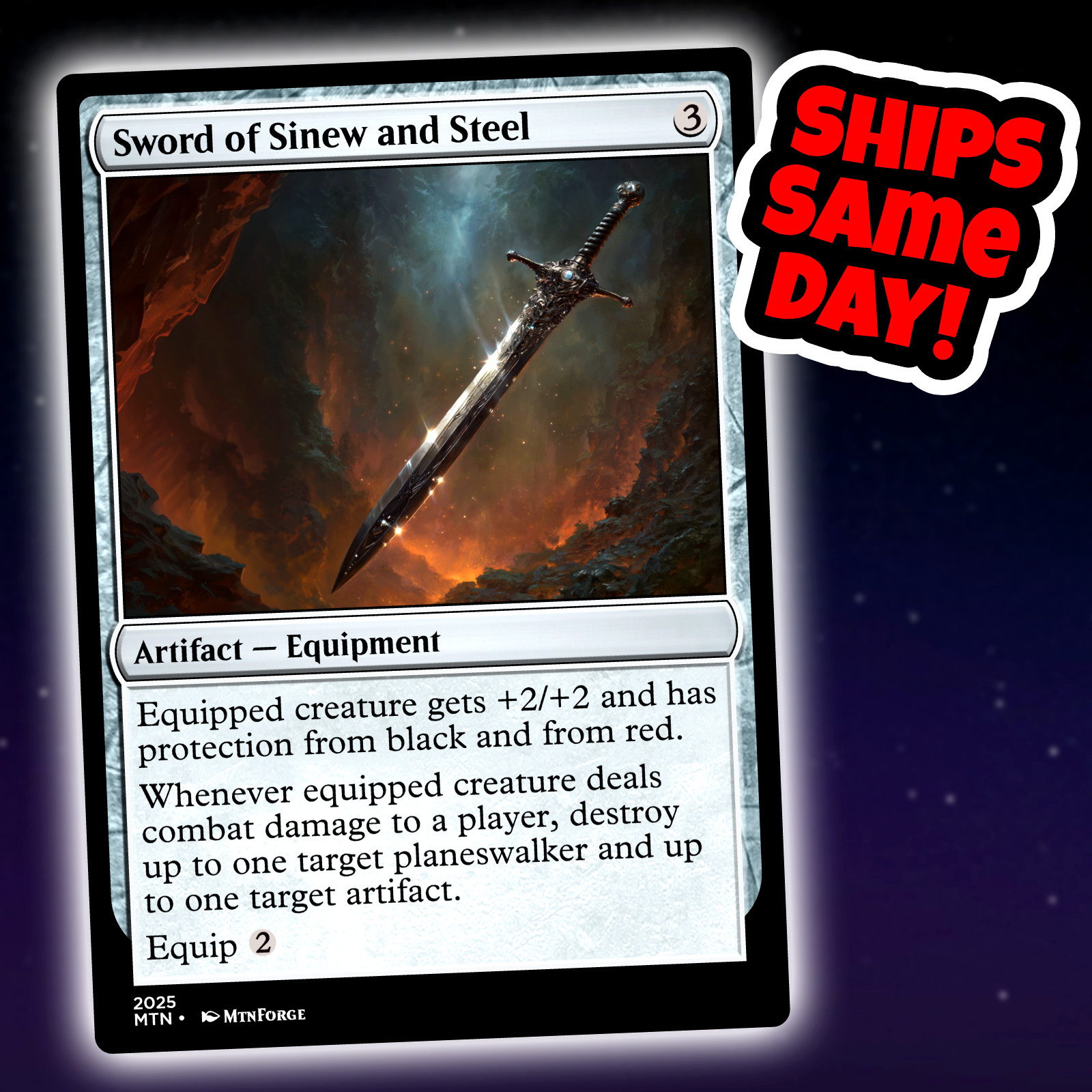 Sword Of Sinew And Steel – Custom Art Magic: The Gathering Playtest Card