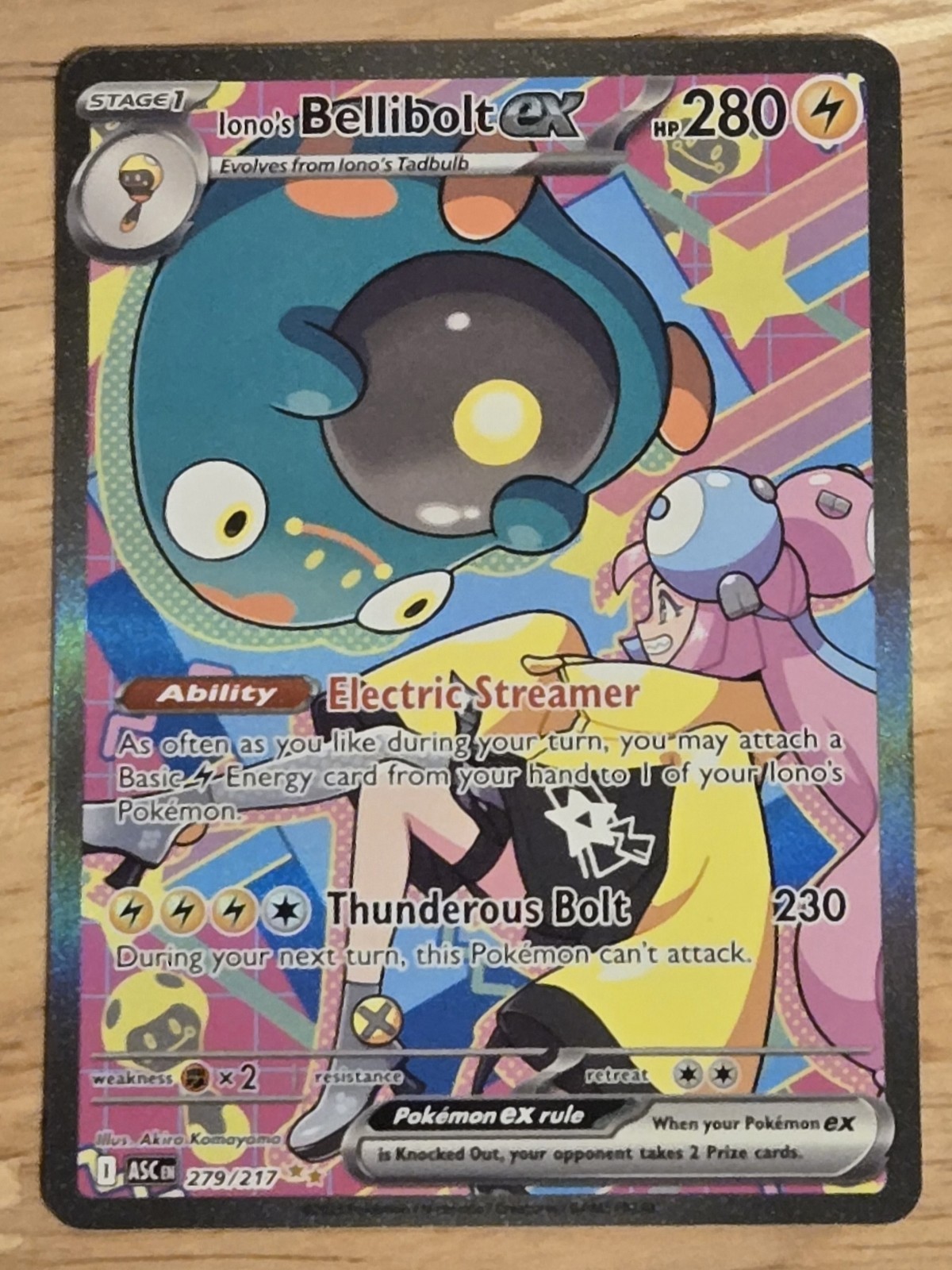 Pokemon Ascended Heroes Ionos Bellibolt ex 279/217 Special Illustration Rare -NM