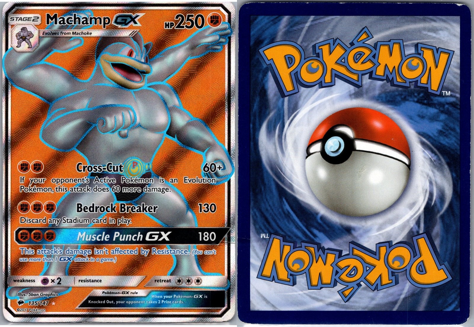 Pokémon TCG Burning Shadows Machamp 135/147
